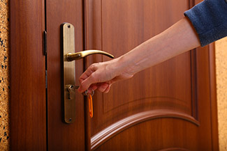 Upgraded door lock installed by locksmith